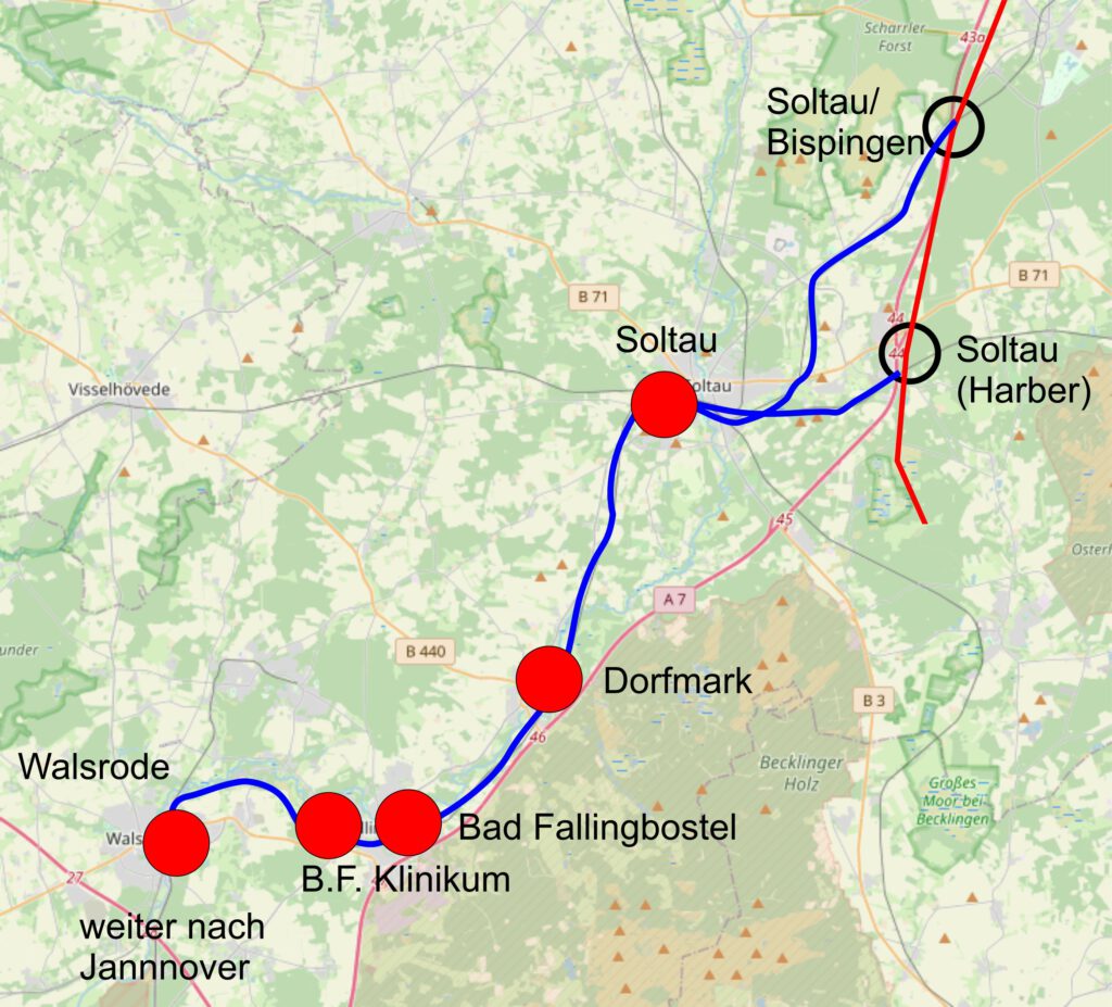 Schnelle Verbindung Hamburg – Soltau – Bad Fallingbostel – Walsrode